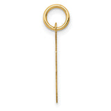 10k Yellow Gold Letter F Pendant, Script Initial Charm for Women