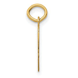 10k Yellow Gold Script Letter We Pendant Charm with Polished Finish, Symbolic Unity Jewelry