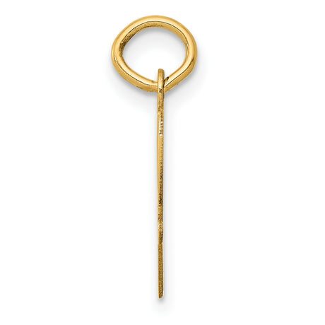 10k Yellow Gold Script Letter We Pendant Charm with Polished Finish, Symbolic Unity Jewelry