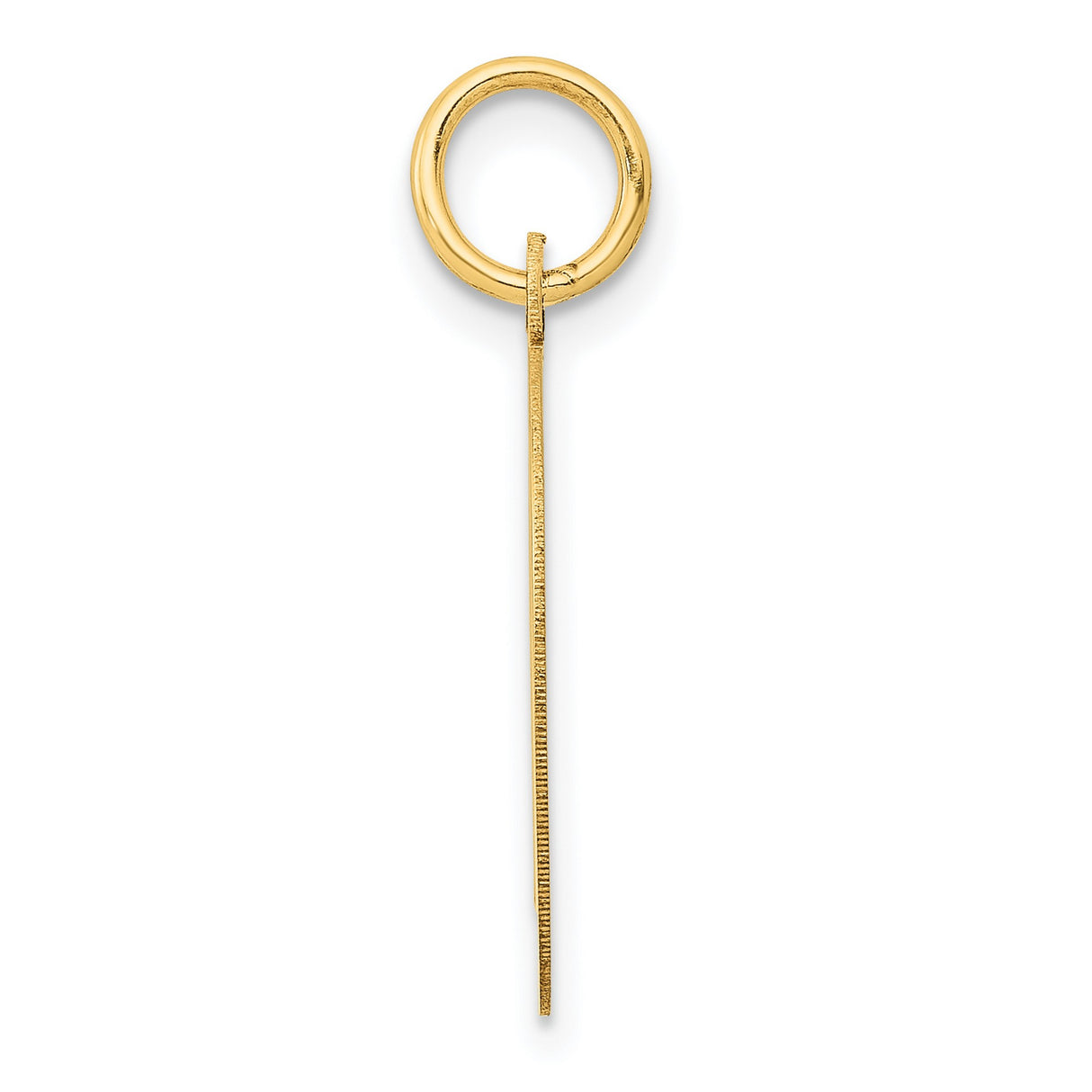 10k Yellow Gold Initial C Pendant Charm, Cursive Script Letter Design for Women or Unisex Wear