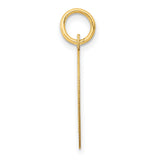 10k Yellow Gold Initial C Pendant Charm, Cursive Script Letter Design for Women or Unisex Wear