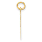 10k Yellow Gold Script Initial E Pendant, Polished Cursive Letter Charm for Women