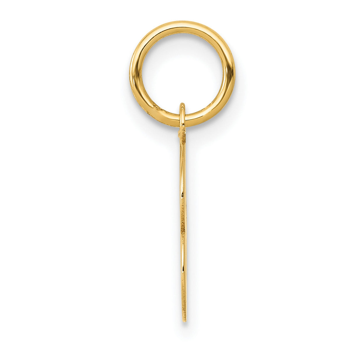10k Yellow Gold Block Initial B Pendant Charm, Polished Letter Jewelry for Women or Unisex Use