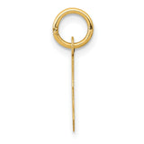 10k Yellow Gold Letter C Pendant Charm, High Polish Block Initial, Modern Alphabet Jewelry