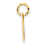 10k Yellow Gold Initial D Pendant, Bold Block Letter Charm, Polished Monogram Jewelry