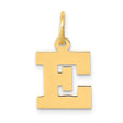 10k Yellow Gold Letter E Pendant Charm, Block Initial Design, Unisex Jewelry