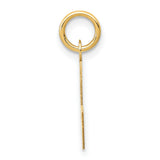 10k Yellow Gold Letter L Pendant Charm, Polished Finish Alphabet Jewelry for Women or Unisex