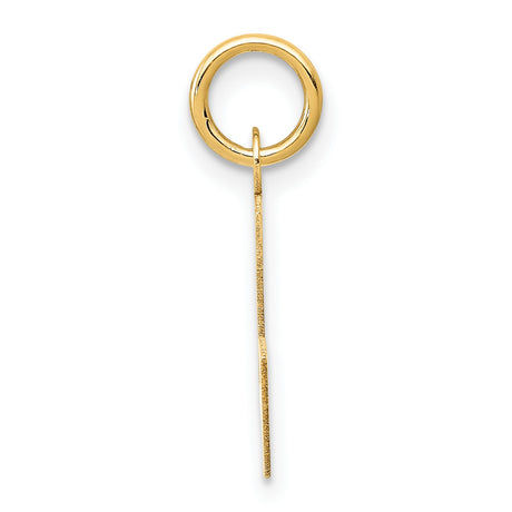 10k Yellow Gold Letter L Pendant Charm, Polished Finish Alphabet Jewelry for Women or Unisex