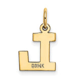 10k Yellow Gold Letter L Pendant Charm, Polished Finish Alphabet Jewelry for Women or Unisex