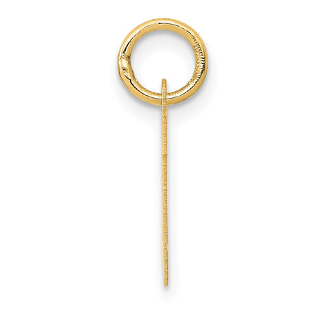 10k Yellow Gold Initial M Pendant, Bold Block Letter Charm, Unisex Alphabet Jewelry