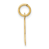 10k Yellow Gold Letter R Pendant Charm, Block Alphabet Initial Jewelry for Women or Unisex Wear