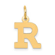 10k Yellow Gold Letter R Pendant Charm, Block Alphabet Initial Jewelry for Women or Unisex Wear