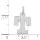 10k White Gold Tau Cross Pendant, Polished Christian Symbol of Faith for Women or Unisex Wear