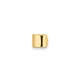 10k Yellow Gold Slide Pendant Bead, Smooth High Polish Finish, Plain Unisex Charm for DIY Necklace or Bracelet, Modern Spacer Jewelry Component, Blank Custom Gold Slider, No Symbol or Engraving