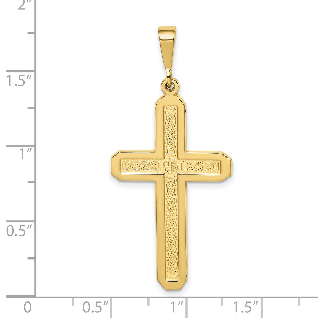 Cross Charm Pendant in Real 10k Yellow Gold