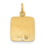 10k Yellow Gold Praying Angel Pendant, Christian Religious Charm for Women or Unisex Wear