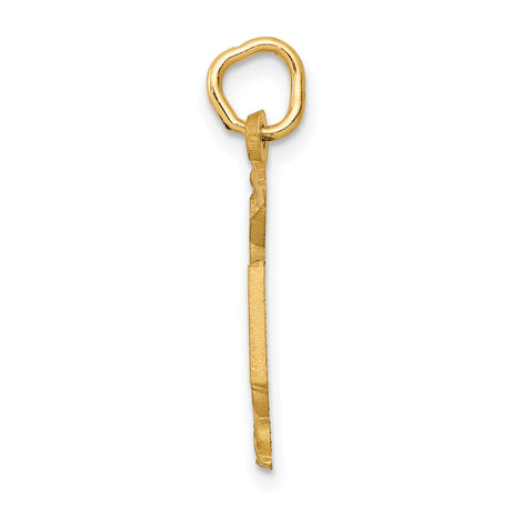 Nurse Charm Pendant in Real 10k Yellow Gold