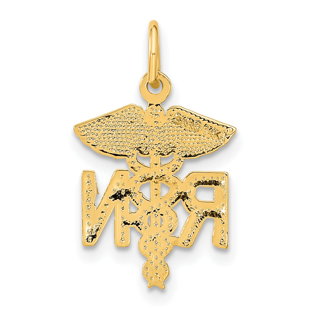 Nurse Charm Pendant in Real 10k Yellow Gold