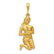 Virgo Zodiac Charm Pendant in Real 10k Yellow Gold