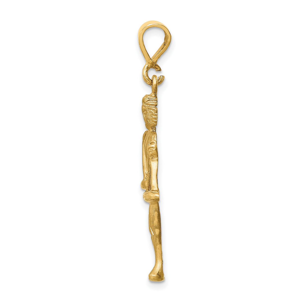Libra Zodiac Charm Pendant in Real 10k Yellow Gold