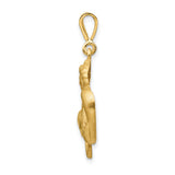 Capricorn Zodiac Charm Pendant in Real 10k Yellow Gold