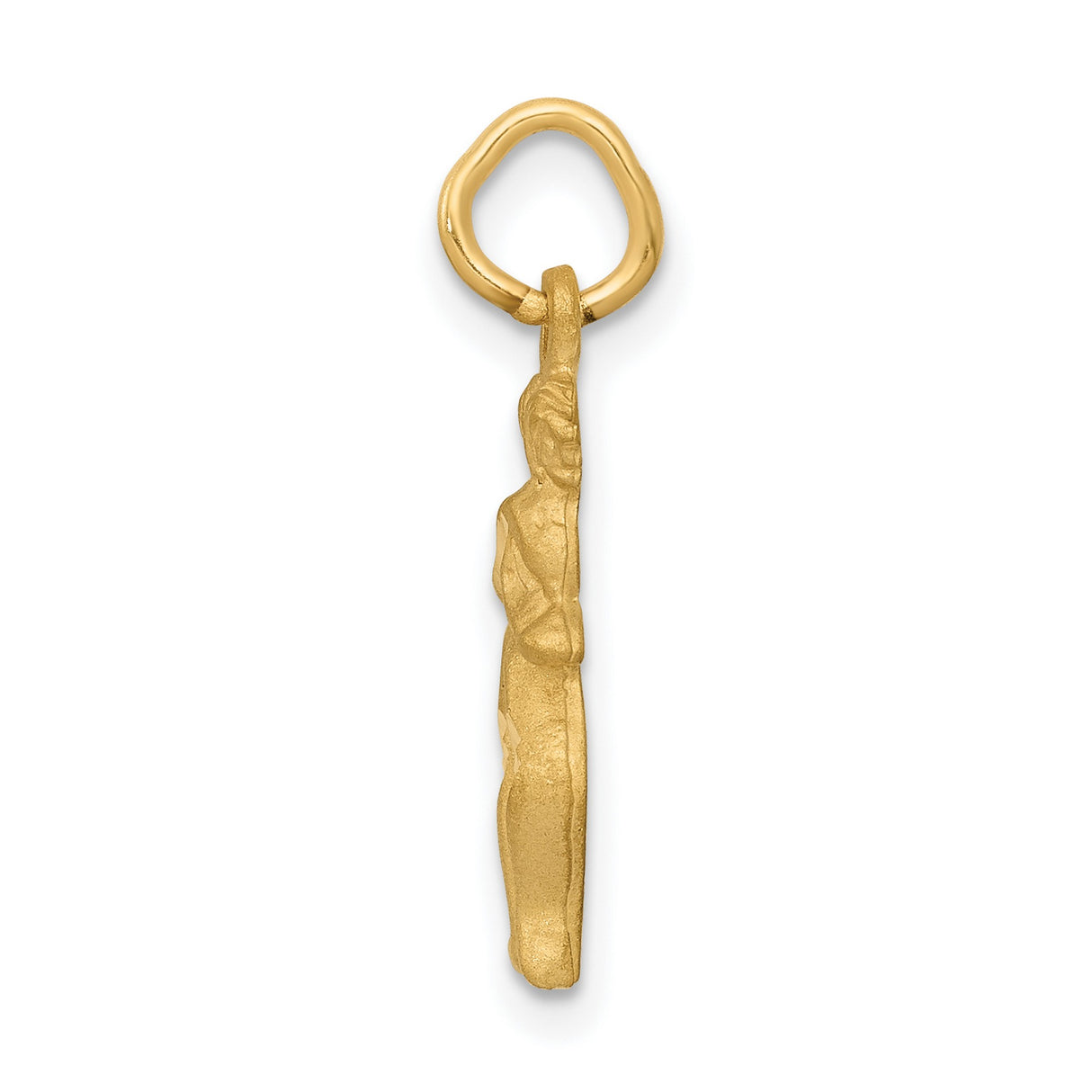 Gemini Zodiac Charm Pendant in Real 10k Yellow Gold