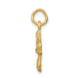 Virgo Zodiac Charm Pendant in Real 10k Yellow Gold