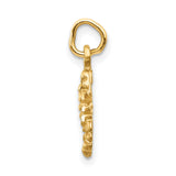 Scorpio Zodiac Charm Pendant in Real 10k Yellow Gold