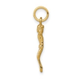 10k Yellow Gold Crucifix Pendant with Sculpted Christ Figure, Classic Religious Charm