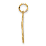 #50 in Oval Charm Pendant in Real 10k Yellow Gold