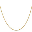 14K Yellow Gold 1.55 mm Polished Chain Necklace, Solid