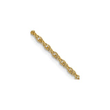 14K Yellow Gold 1.55 mm Polished Chain Necklace, Solid detail view