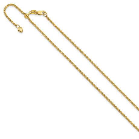 14K Yellow Gold 1.6 mm Polished Chain Necklace