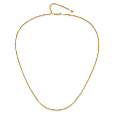 14K Yellow Gold 1.6 mm Polished Chain Necklace alternate angle