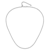 14K White Gold 2.5 mm Polished Chain Necklace alternate angle