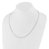 14K White Gold 2.5 mm Polished Chain Necklace detail view
