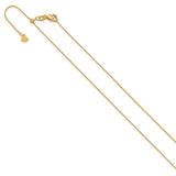 14K Yellow Gold 1 mm Polished Chain Necklace