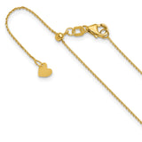 14K Yellow Gold 1 mm Polished Chain Necklace detail view