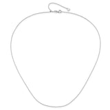 14K White Gold 1 mm Polished Chain Necklace alternate angle