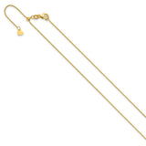 14K Yellow Gold 0.7 mm Polished Chain Necklace