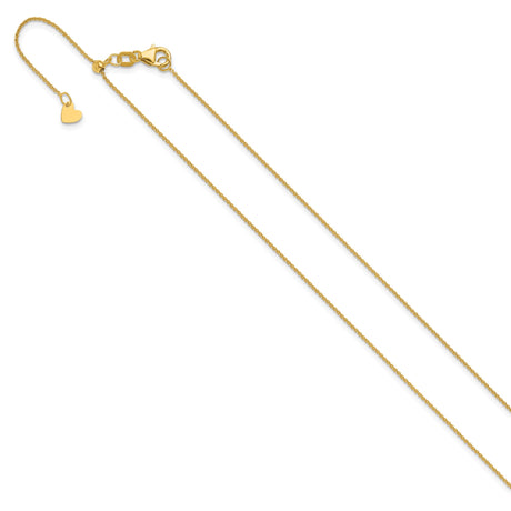 14K Yellow Gold 0.7 mm Polished Chain Necklace