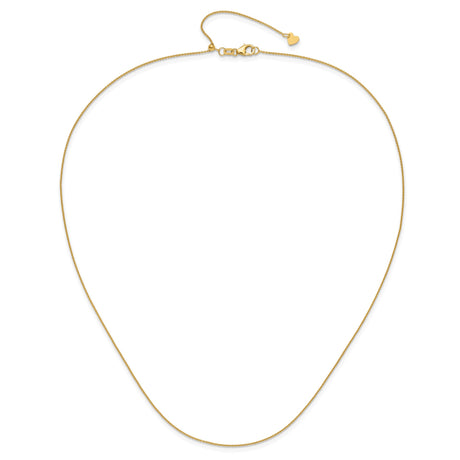 14K Yellow Gold 0.7 mm Polished Chain Necklace alternate angle