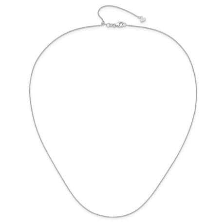 14K White Gold 0.7 mm Polished Chain Necklace alternate angle
