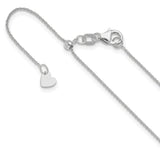 14K White Gold 0.7 mm Polished Chain Necklace detail view
