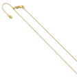 14K Yellow Gold 0.5 mm Box Chain Necklace, Polished