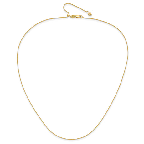 14K Yellow Gold 0.85 mm Polished Chain Necklace alternate angle