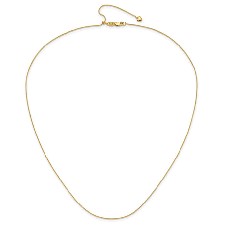 14K Yellow Gold 0.8 mm Polished Chain Necklace alternate angle