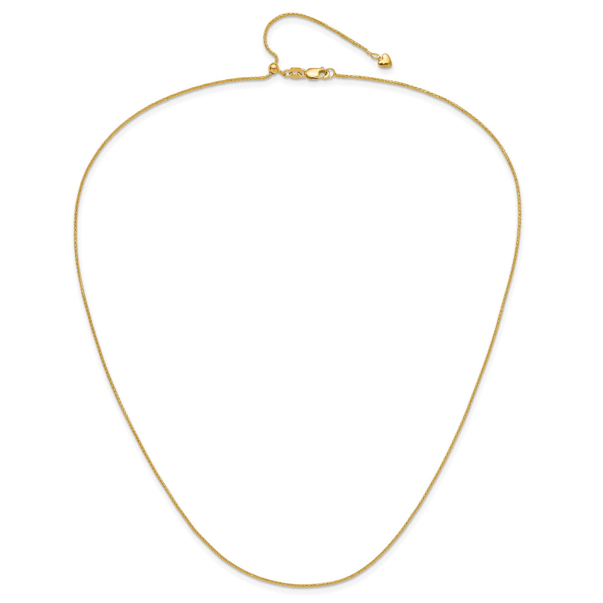 14K Yellow Gold 0.95 mm Polished Chain Necklace alternate angle