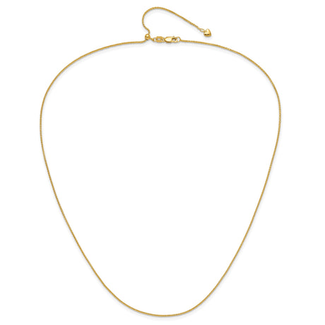 14K Yellow Gold 0.95 mm Polished Chain Necklace alternate angle
