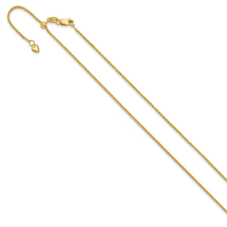14K Yellow Gold 1.2 mm Polished Chain Necklace